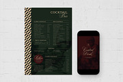 Cocktail Menu Drinks List Template, a Flyer Template by BrandPacks (Thumbnail 2 of 5)