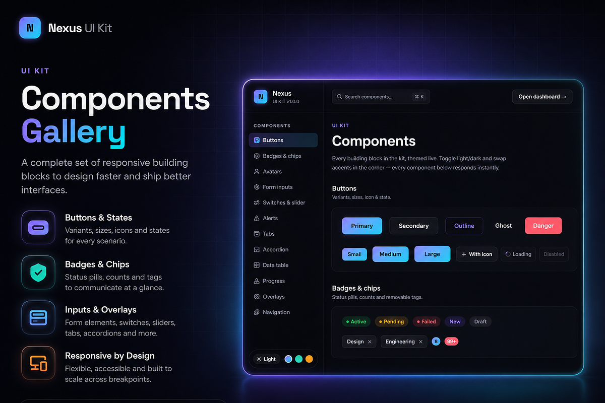 Nexus UI Kit-Admin Dashboard & SaaS, a React Template by PNHD (Photo 6 of 7)