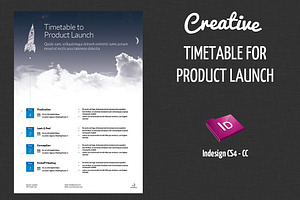 Timetable for Product Launch