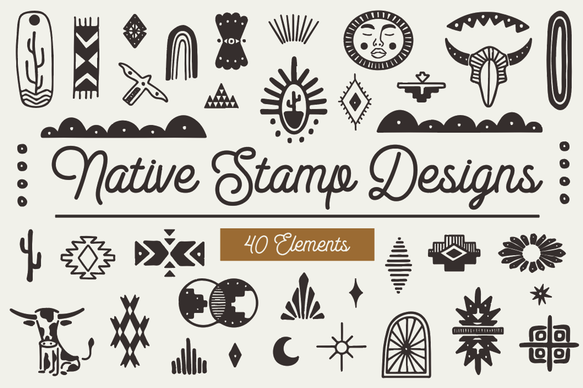Native Stamp Designs, a Decorative Illustration by cmfgraphics (Photo 1 of 3)
