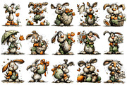 Whimsical Easter Bunny Clipart, an Illustration by OK Design (Thumbnail 3 of 6)