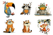 Quirky Cartoons animal clipart, an Illustration by CreationArt (Thumbnail 4 of 5)