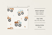 Monster trucks, a Pattern Graphic by Olena Kuznietsova (Thumbnail 4 of 11)