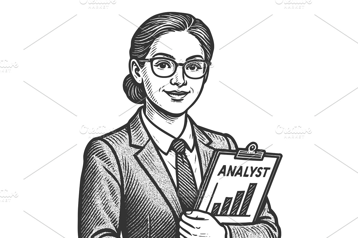 Confident Business Analyst Report, a Person Illustration by AlexArt