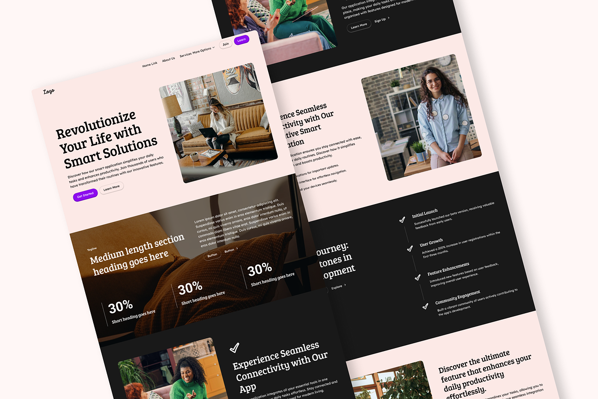 Modern App - Landing Page Template, a Websites & App Template by RPWDS (Photo 2 of 3)