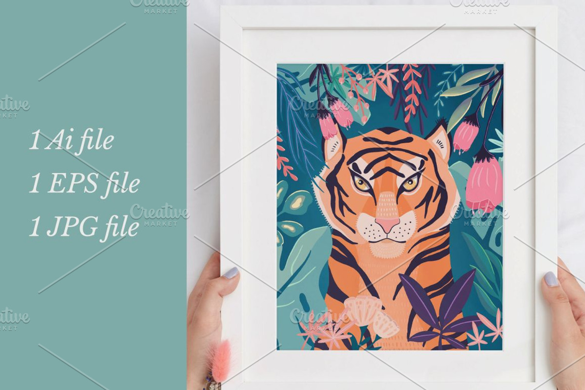 Tiger Vector illustration, an Animal Illustration by Blue Lela Design (Photo 2 of 3)