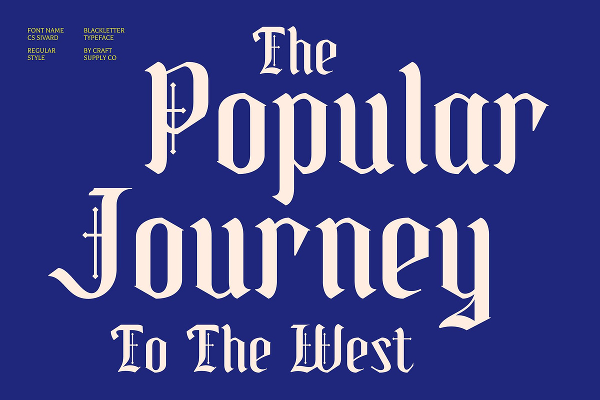 CS Sivard – Blackletter Font, a Blackletter Font by Craft Supply Co. (Photo 4 of 8)