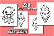 Cute Kawaii Food Coloring Book, an Animal Illustration by Printable Design Store (Thumbnail 3 of 7)