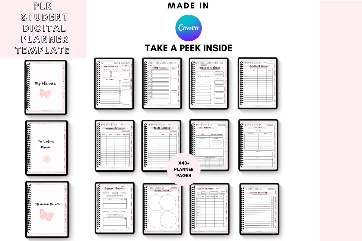 Canva Academic Digital Planner, a Stationery Template by DigitalbossCreations (Photo 6 of 10)