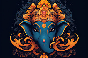 Lord ghanes beautiful vector illustr, a Photo by SaroStock