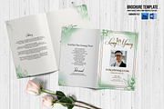 Floral Funeral Program Template, a Brochure Template by Template Shop (Thumbnail 1 of 5)