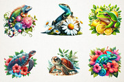Botanical Summer Amphibians & PNG, a Seasonal Illustration by RobertsArt (Thumbnail 4 of 7)