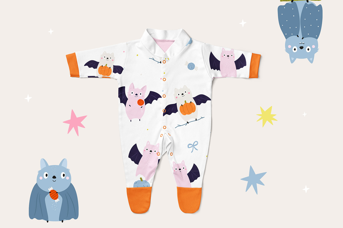 Halloween Bats & Ghosts Cliparts, a Graphic by danceyourlife (Photo 10 of 10)