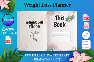 Weight Loss Planner Canva Template