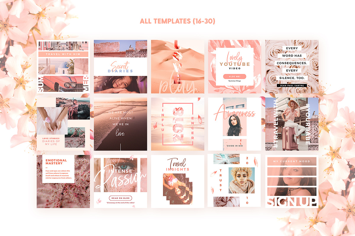SALE 2in1 Blush Emotions Edition, a Social Media Template by The Wedding Shop (Photo 13 of 14)