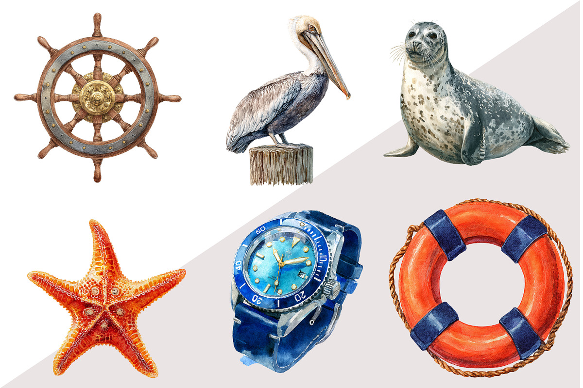 Watercolor Summer Ancho Clipart, an Illustration by Design Market (Photo 2 of 3)