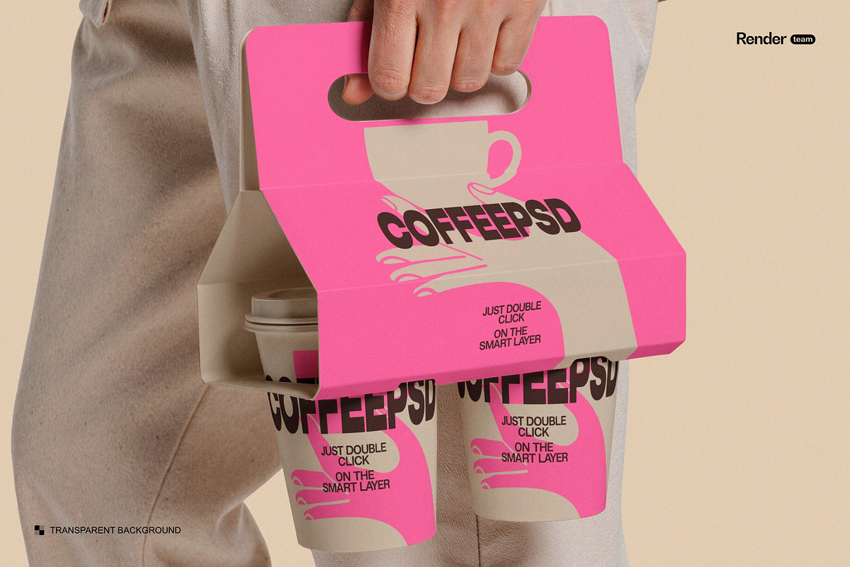 Paper Cup Mockup Set, a Packaging Mockup by Renderteam (Photo 13 of 13)