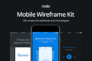molo Mobile Wireframe Kit, a Wireframe Template by CreativesCastle (Thumbnail 1 of 14)