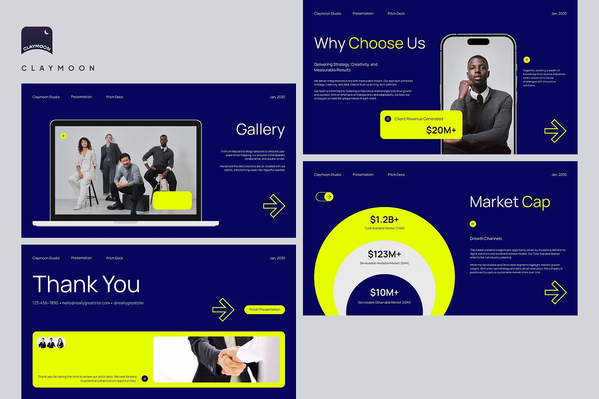 Business Agency Pitch Deck, a Presentation Template by Claymoon Lab (Photo 6 of 7)