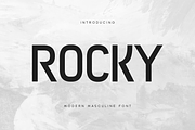 Rocky - Modern Masculine Font, a Sans Serif Font by Hamz Studio (Thumbnail 1 of 16)