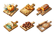 Autumn Cutting Board Clipart Bundle, an Illustration by Daily.Designs (Thumbnail 2 of 5)
