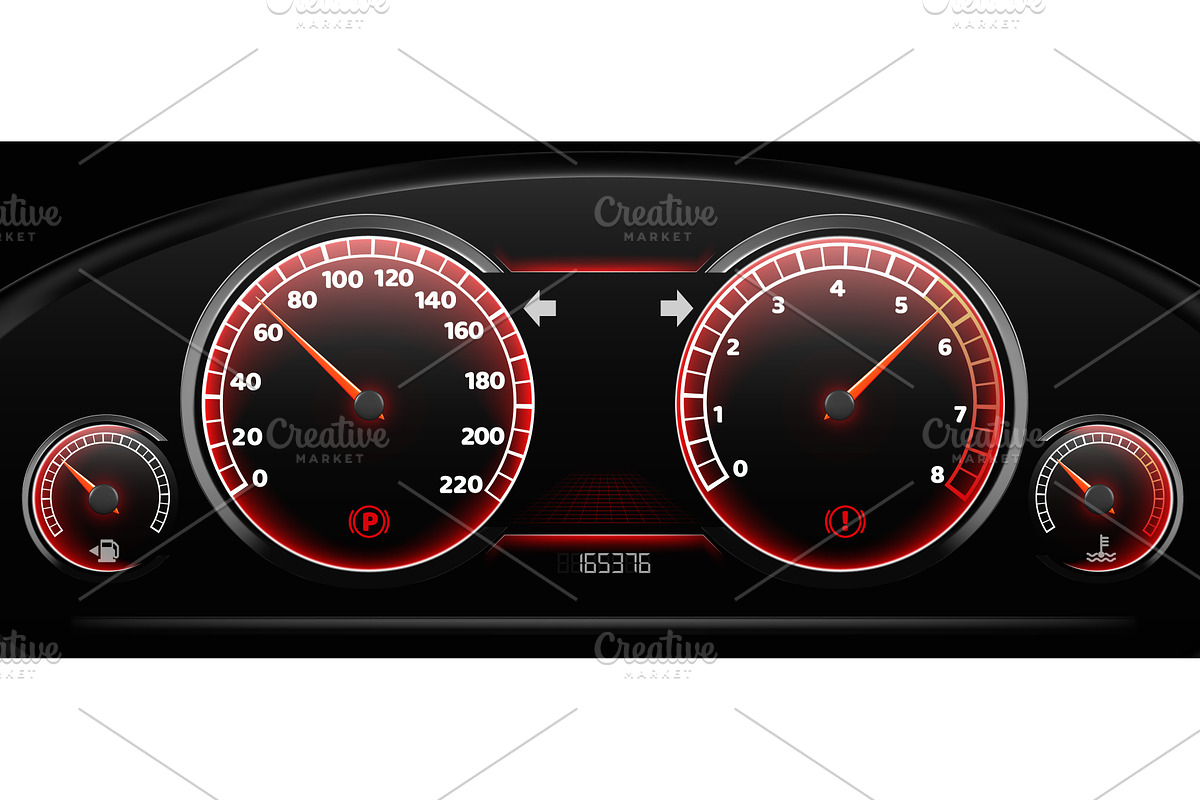 Modern car dashboard with, a Technology Illustration by art PVP - market
