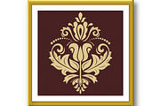 Damask Golden Vector Pattern. Orient, a Decorative Illustration by FineArtStudio (Thumbnail 2 of 3)