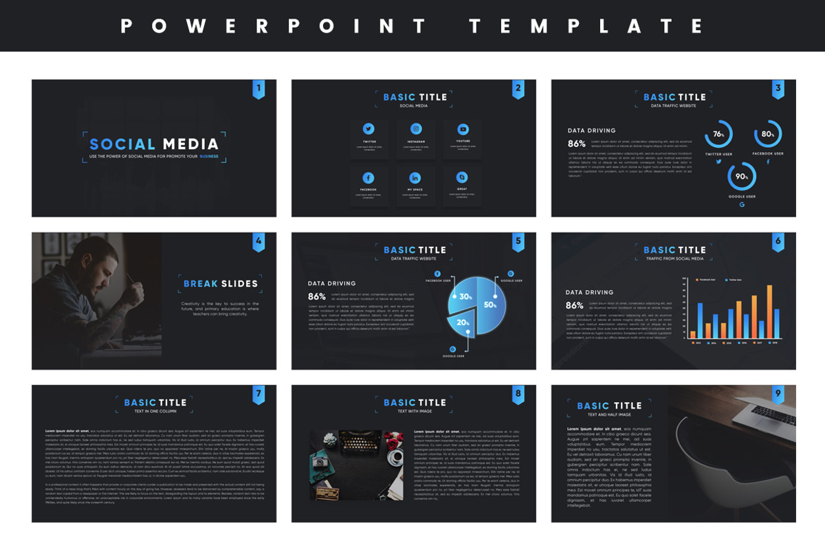 Dark & Light - Powerpoint Template, a Presentation Template by SLAB! Design