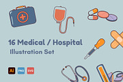 Medical Illustration Set, a Healthcare Illustration by GravitaSign