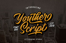 Youther Brush - Layered Font Duo