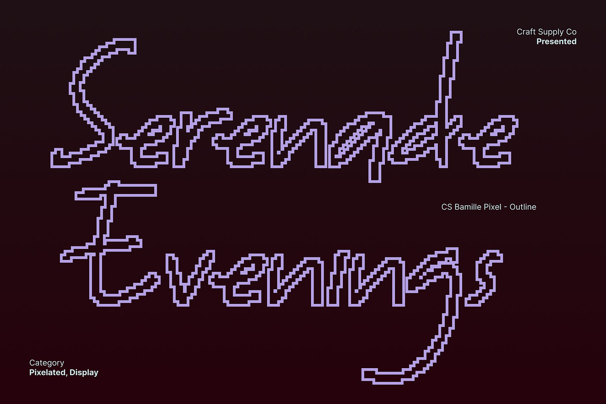 CS Bamille Pixel, a Handwritten Font by Craft Supply Co. (Photo 3 of 8)