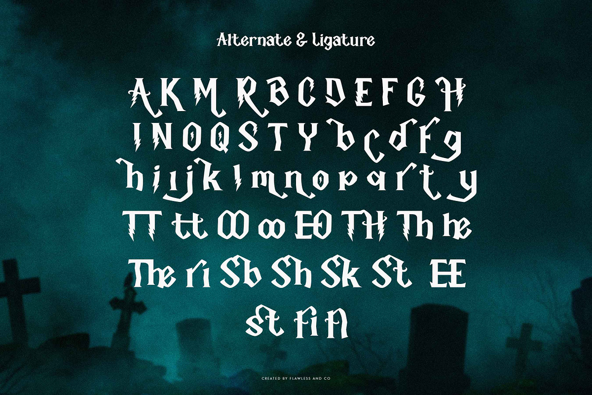 Glimoria - Horror Font, a Font by Flawless And Co (Photo 10 of 10)