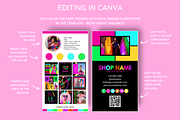 Business Card Template Neon, a Business Card Template by SunshineStudioBoutique (Thumbnail 4 of 10)