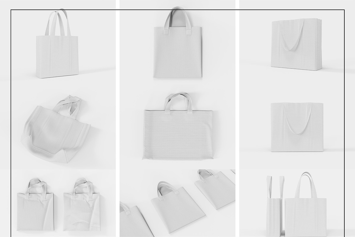 Tote Bag Mockup Set, a Packaging Mockup by Mego-studio (Photo 7 of 7)