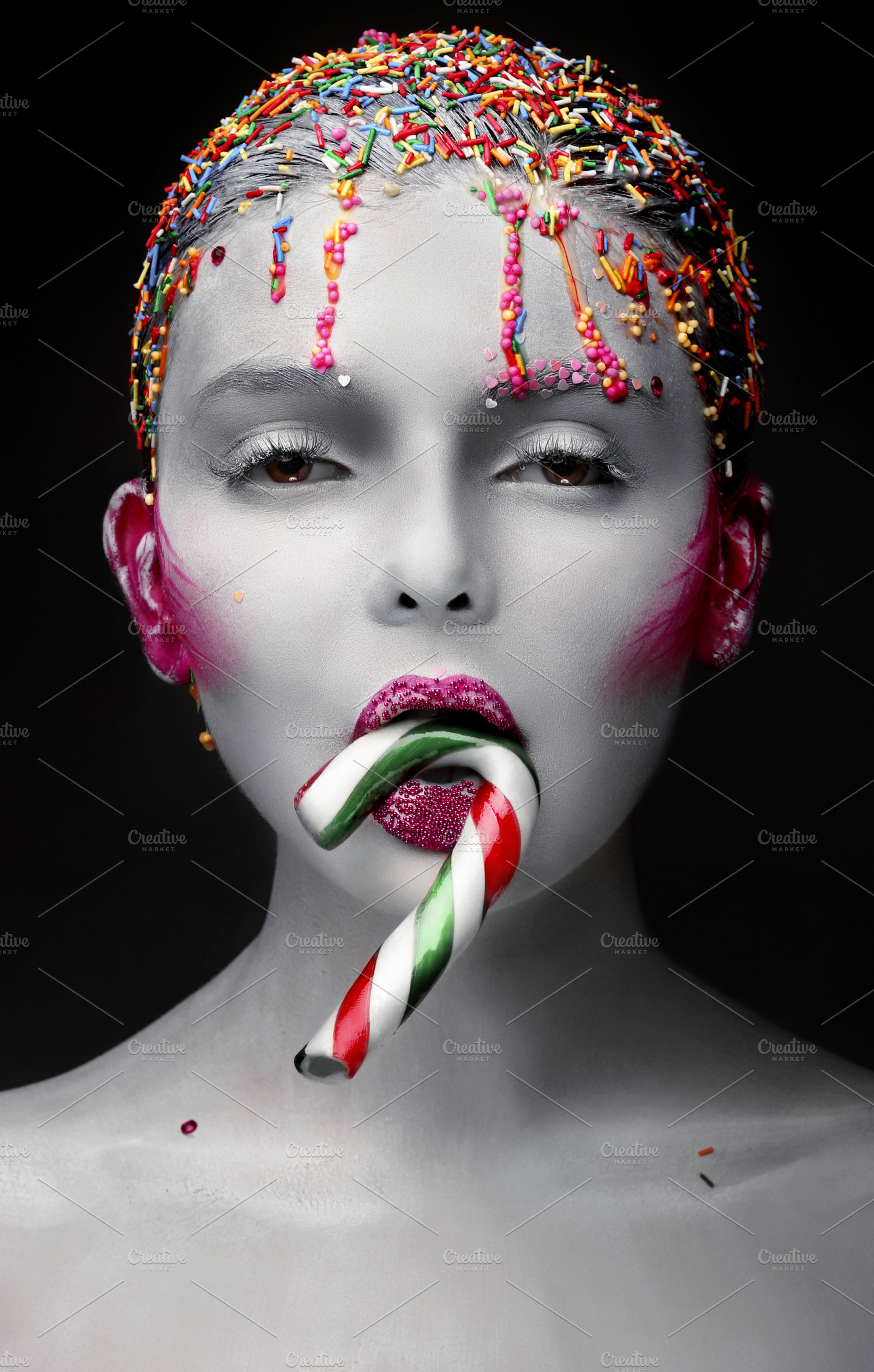 Fashion model with creative make-up sweet style, a Beauty & Fashion Photo by Slava Samoilenko
