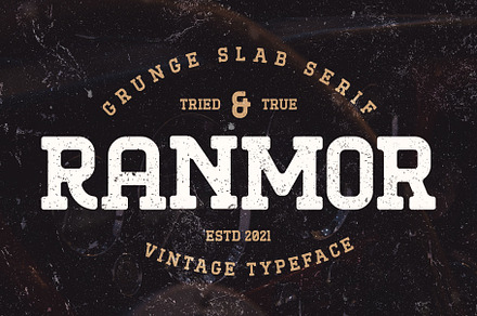 Ranmor - Vintage Slab, a Slab Serif Font by Arterfak Project