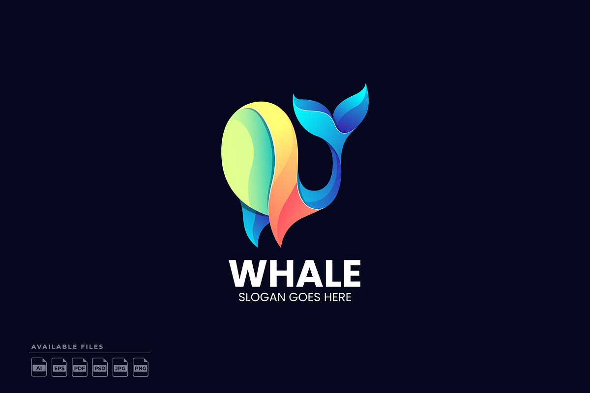 Whale Gradient Colorful Logo, a Branding & Logo Template by Zeer Graphic