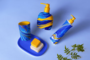 Golden & Blue textures, a Texture Graphic by Mirror Flow (Thumbnail 8 of 12)