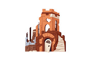 Destroyed city buildings, houses set, an Object Illustration by PaperTrident (Thumbnail 6 of 13)