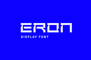 Eron-Futuristic Tech Display Font, a Sans Serif Font by Ebad Designs (Thumbnail 1 of 6)