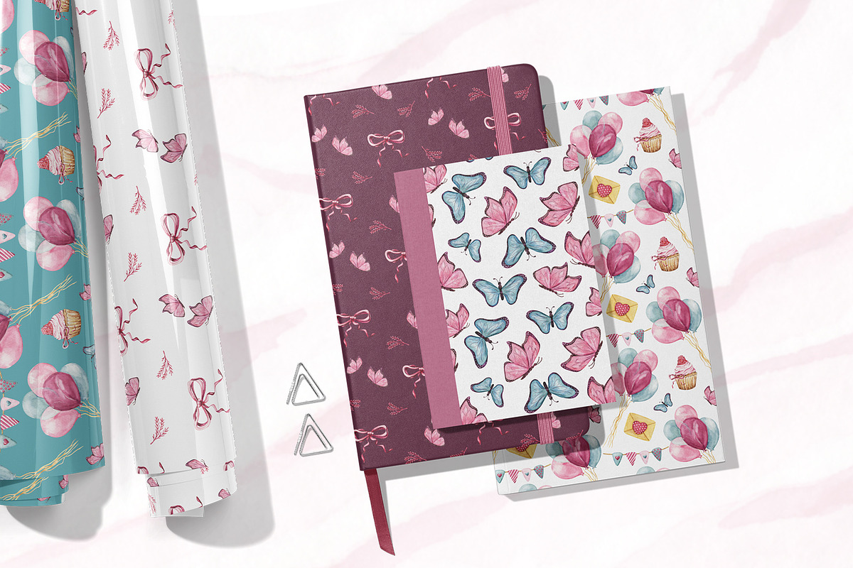 Romantic Watercolor Clipart set, a Decorative Illustration by WatercolorElena (Photo 9 of 11)
