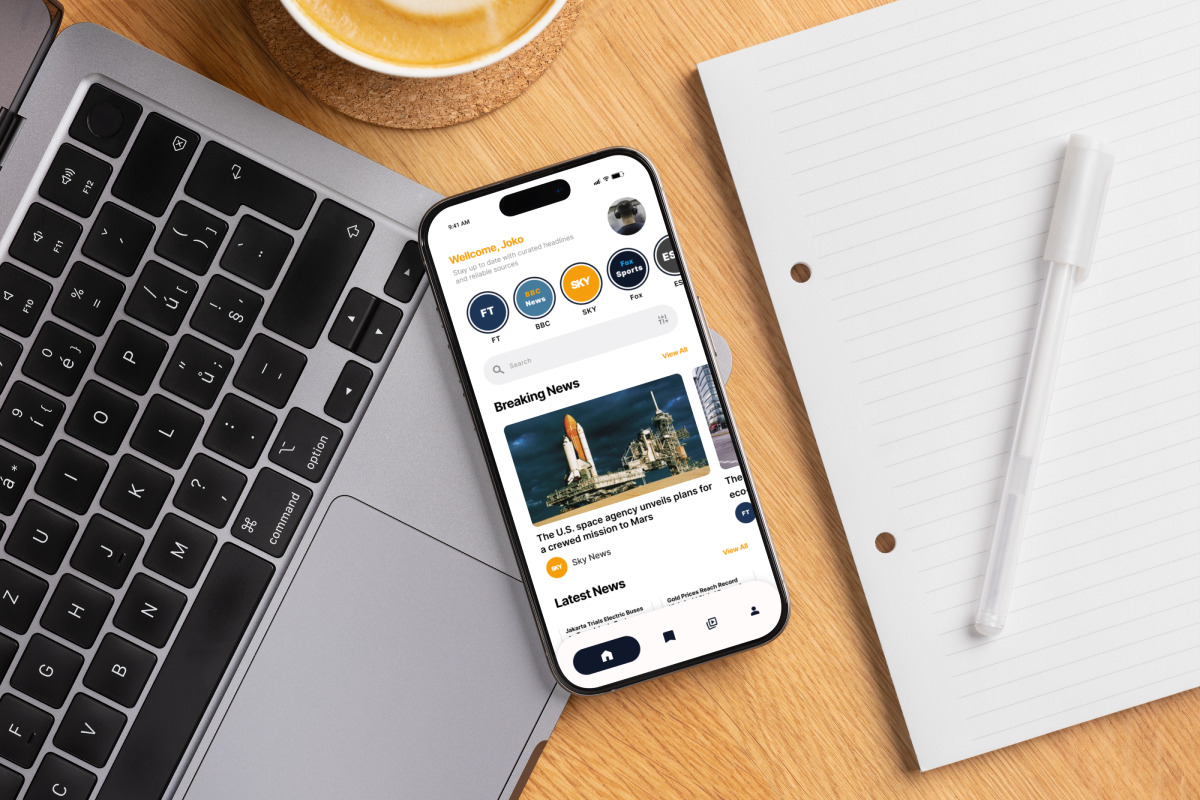 Newzup – Minimalist AI News App, an App Template by productype1 (Photo 5 of 5)