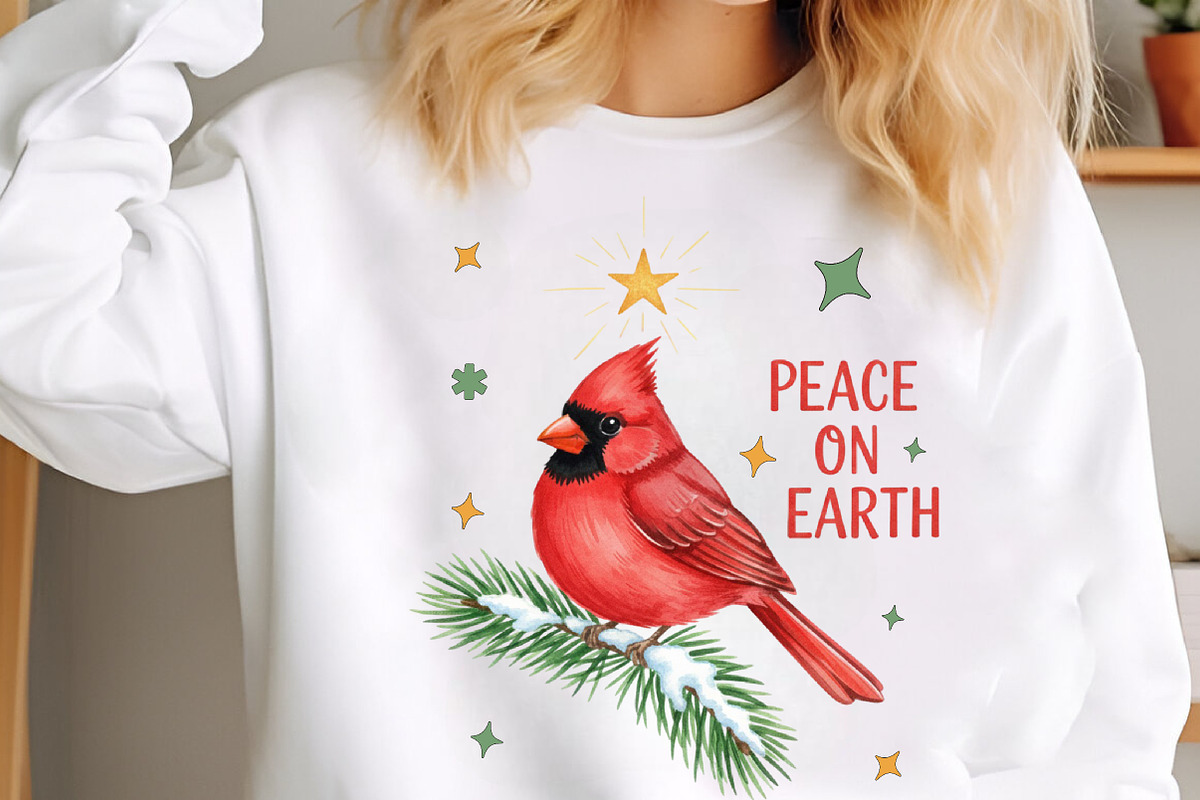 Christmas Cardinal Minimalist PNG, an Illustration by SinaCreation (Photo 3 of 7)