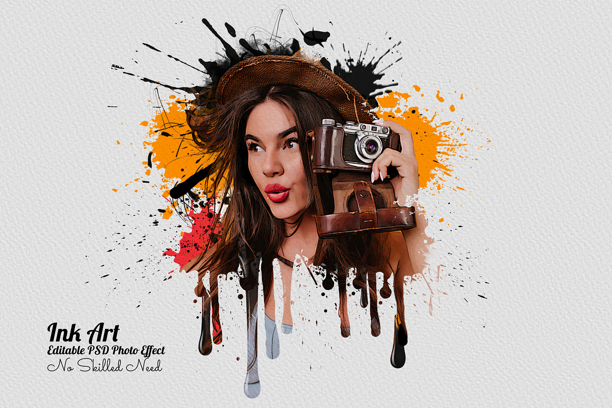 Ink Art Photoshop Photo Effect