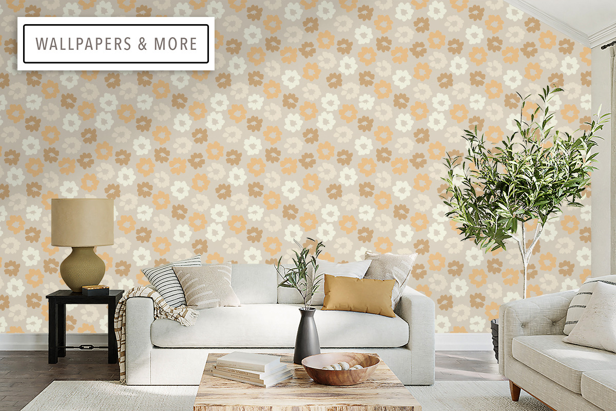 Retro Mod Flowers Vector Patterns, a Pattern Graphic by Jennadesigns (Photo 12 of 13)