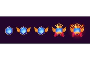 Cartoon game icon upgrade. Gradual, an Object Illustration by YummyBuum