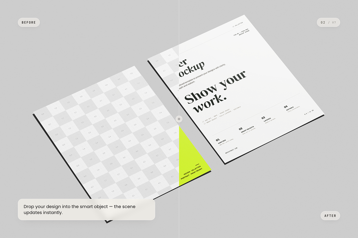 US Letter Flyer Mockup, an Advertising Mockup by Toasin Studio (Photo 2 of 7)