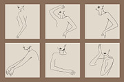 Woman silhouette line. Fashion set, a Graphic by heyXeni (Thumbnail 2 of 4)