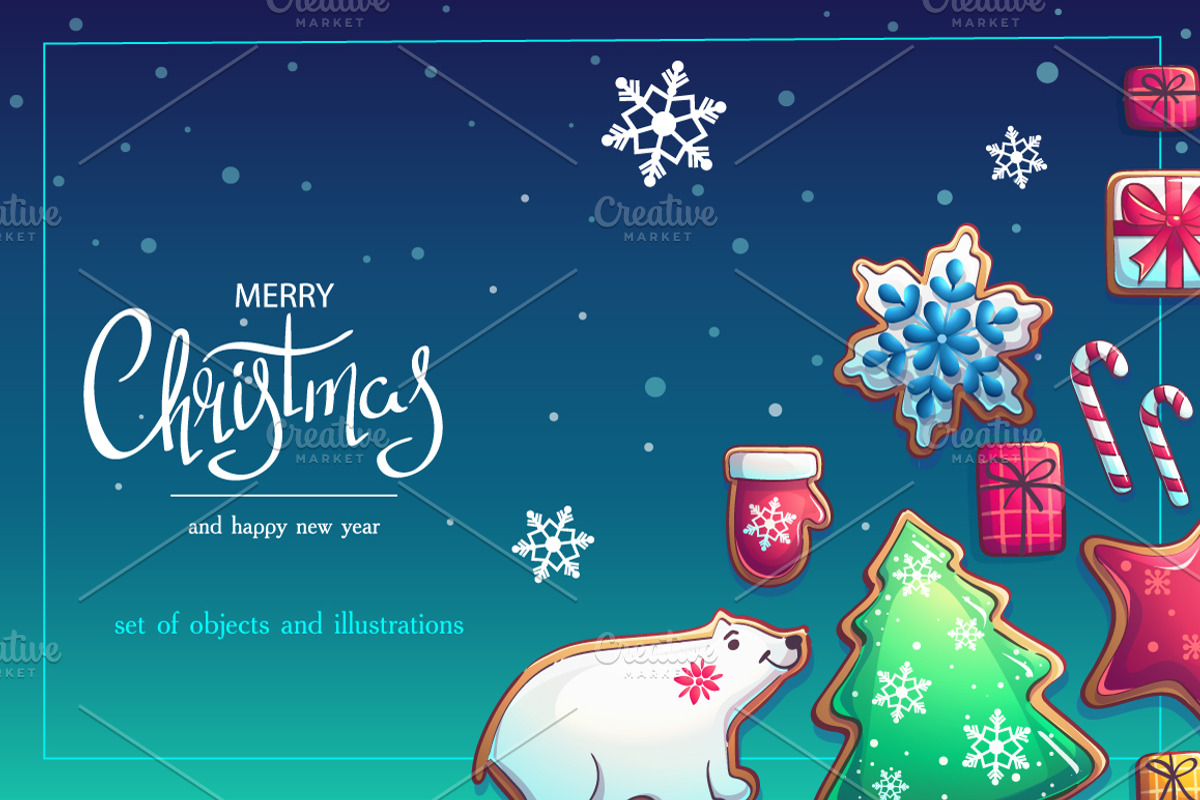 Kit of Christmas and New Year 4, a Card Template by Nearbirds (Photo 1 of 3)