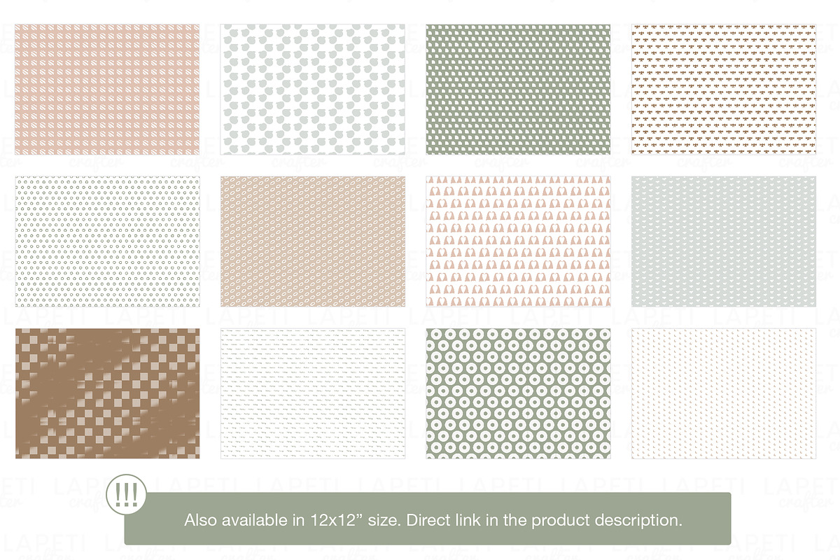 Neutral & Aesthetic Digital Paper, a Pattern Graphic by Lapeticrafter (Photo 2 of 5)